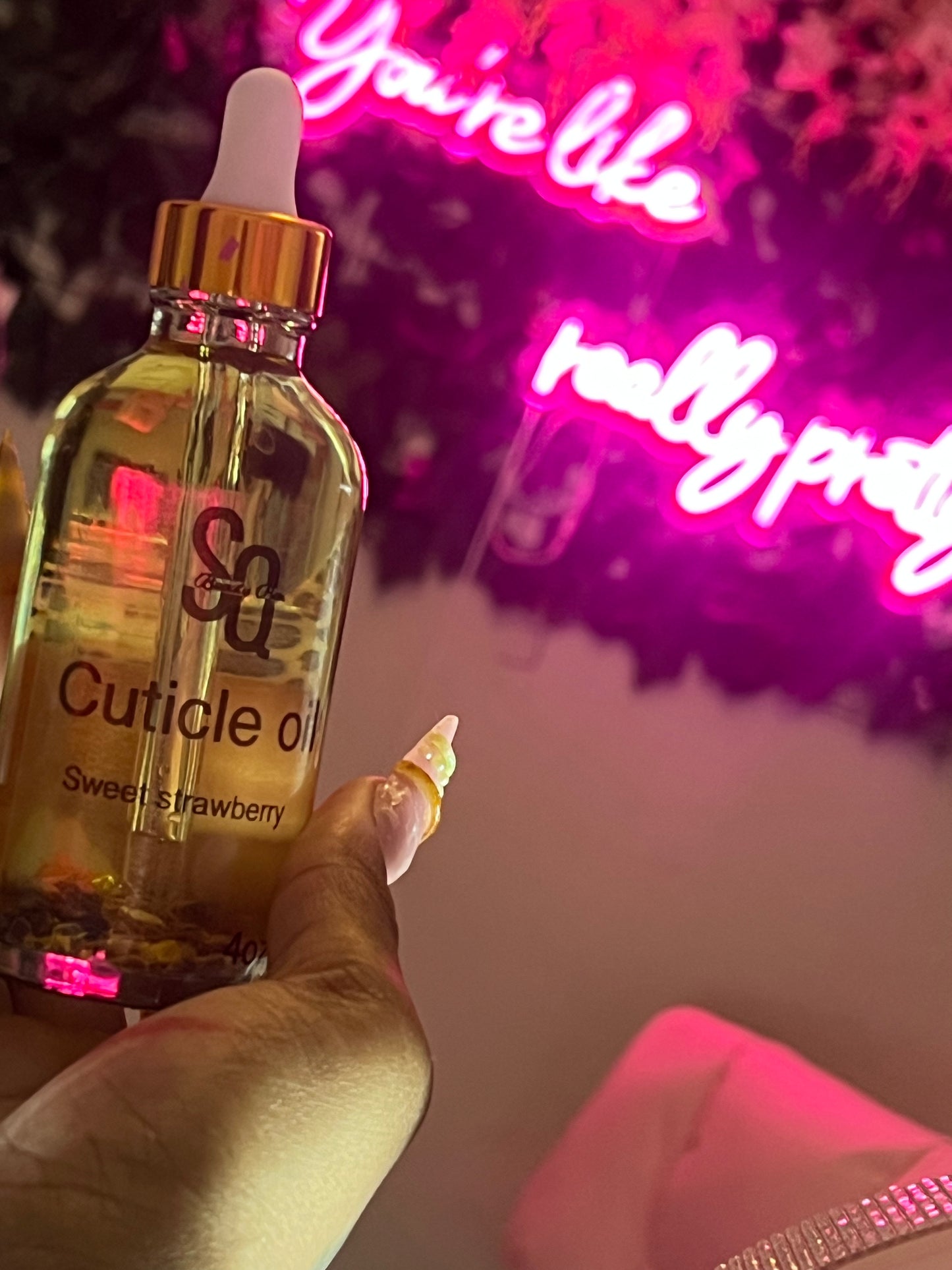 Cuticle oil.